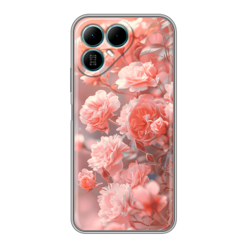 Силиконовый чехол на Tecno Pova 8 с принтом Розы цветы