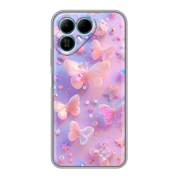 Силиконовый чехол на Tecno Pova 8 с принтом Бабочки