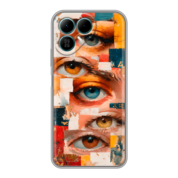 Силиконовый чехол на Tecno Pova 8 с принтом Модный принт