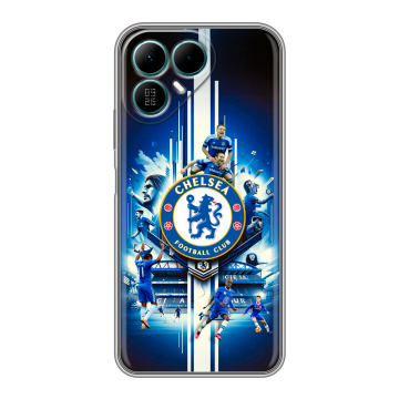 Силиконовый чехол на Tecno Pova 8 с принтом Chelsea Челси