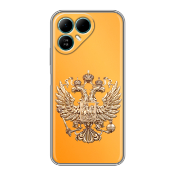 Силиконовый чехол на Tecno Pova 8 с принтом Герб Флаг России