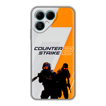 Силиконовый чехол на Tecno Pova 8 с принтом Counter Strike
