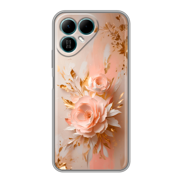 Силиконовый чехол на Tecno Pova 8 с принтом женский