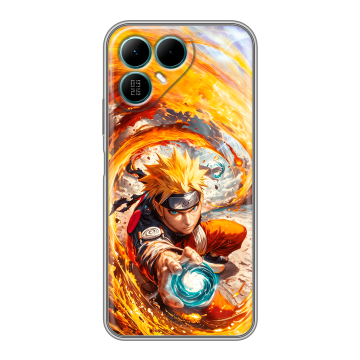 Силиконовый чехол на Tecno Pova 8 с принтом Аниме Наруто Naruto