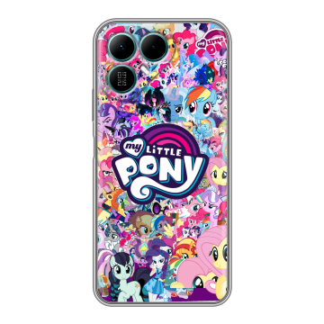 Силиконовый чехол на Tecno Pova 8 с принтом My little pony Дружба чудо