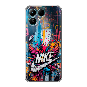 Силиконовый чехол на Tecno Pova 8 с принтом Nike Найк