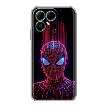 Силиконовый чехол на Tecno Pova 8 с принтом Spiderman Человек паук