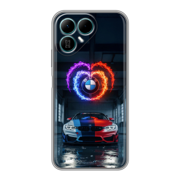Силиконовый чехол на Tecno Pova 8 с принтом BMW БМВ
