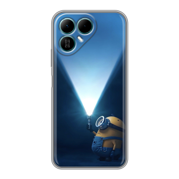 Силиконовый чехол на Tecno Pova 8 с принтом Миньоны