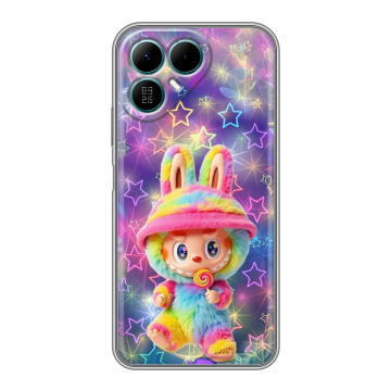 Силиконовый чехол на Tecno Pova 8 с принтом Labubu Лабубу