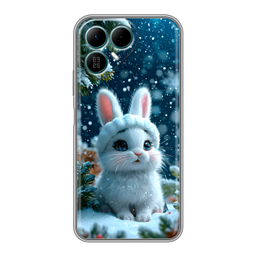 Силиконовый чехол на Tecno Pova 8 с принтом Новый год