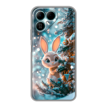 Силиконовый чехол на Tecno Pova 8 с принтом Новый год