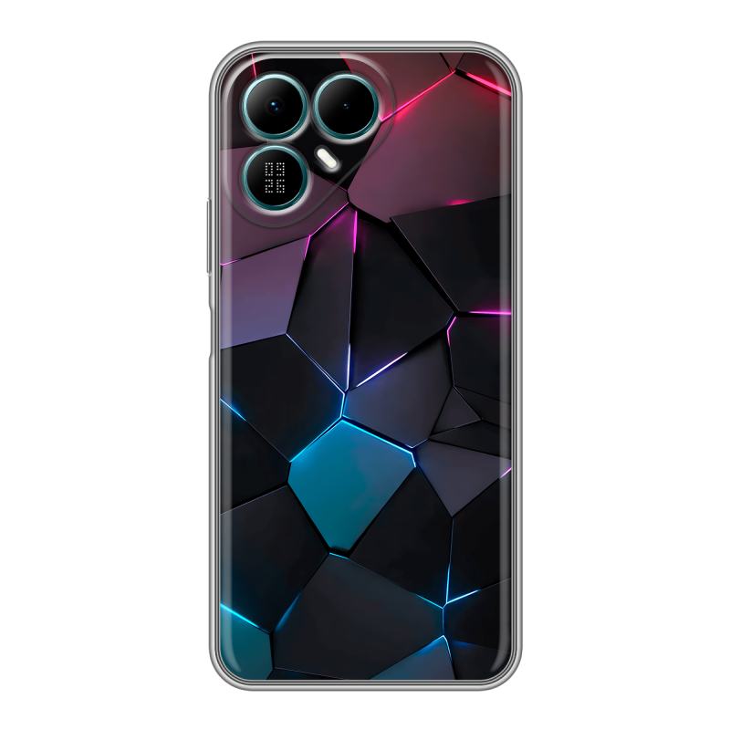 Силиконовый чехол на Tecno Pova 8 с принтом Геометрия неона Силиконовый чехол на Tecno Pova 8 с принтом Геометрия неона