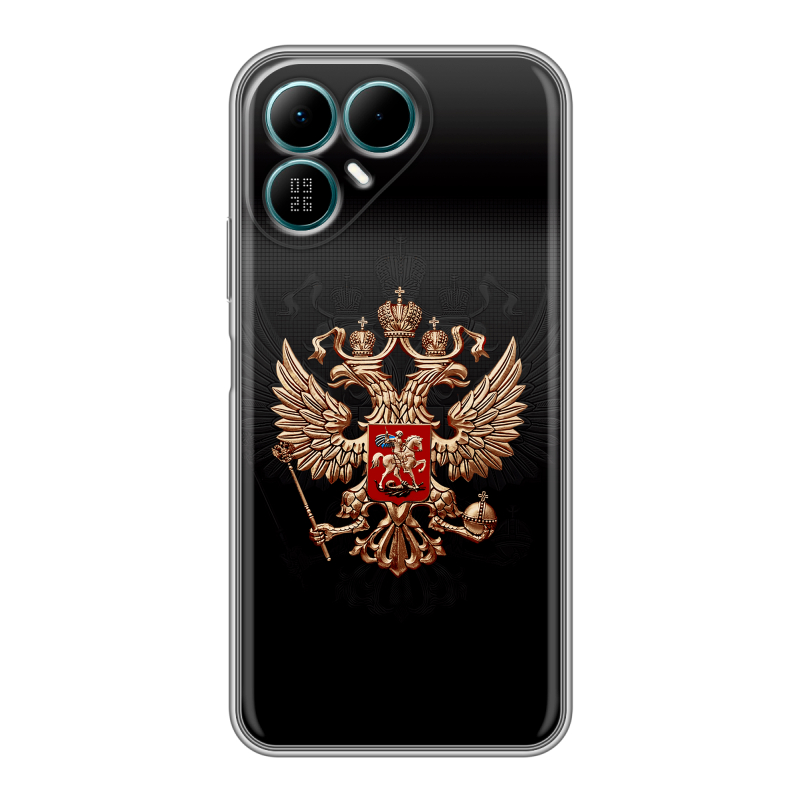 Силиконовый чехол на Tecno Pova 8 с принтом Герб России Силиконовый чехол на Tecno Pova 8 с принтом Герб России