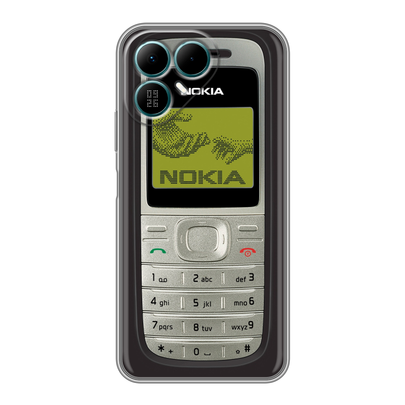 Силиконовый чехол на Tecno Pova 8 с принтом Ретро Нокия Силиконовый чехол на Tecno Pova 8 с принтом Ретро Нокия