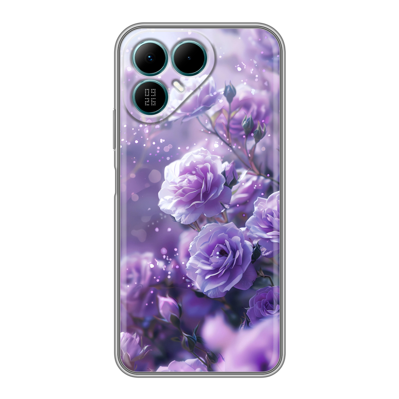 Силиконовый чехол на Tecno Pova 8 с принтом Розы цветы Силиконовый чехол на Tecno Pova 8 с принтом Розы цветы