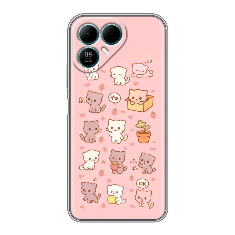 Силиконовый чехол на Tecno Pova 8 с принтом Hello Kitty Хелоу Кити Силиконовый чехол на Tecno Pova 8 с принтом Hello Kitty Хелоу Кити