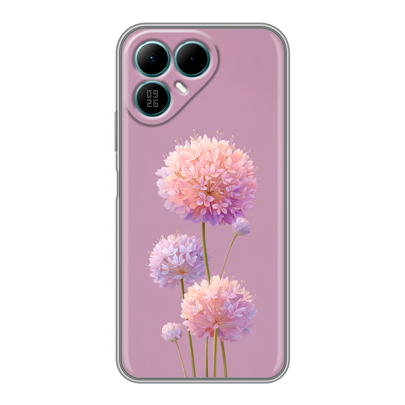 Силиконовый чехол на Tecno Pova 8 с принтом Цветы Силиконовый чехол на Tecno Pova 8 с принтом Цветы