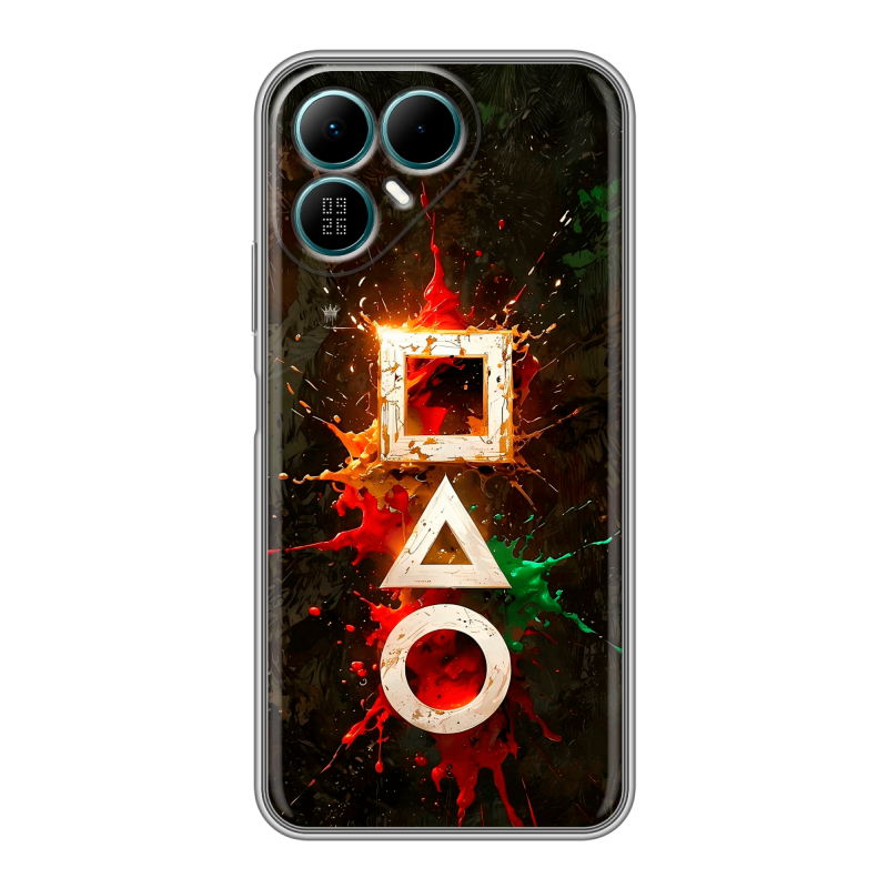 Силиконовый чехол на Tecno Pova 8 с принтом Squid Game Игра кальмара Силиконовый чехол на Tecno Pova 8 с принтом Squid Game Игра кальмара