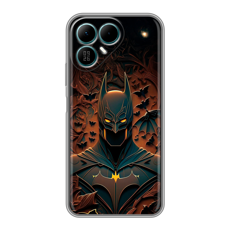 Силиконовый чехол на Tecno Pova 8 с принтом Batman Бэтмен Силиконовый чехол на Tecno Pova 8 с принтом Batman Бэтмен