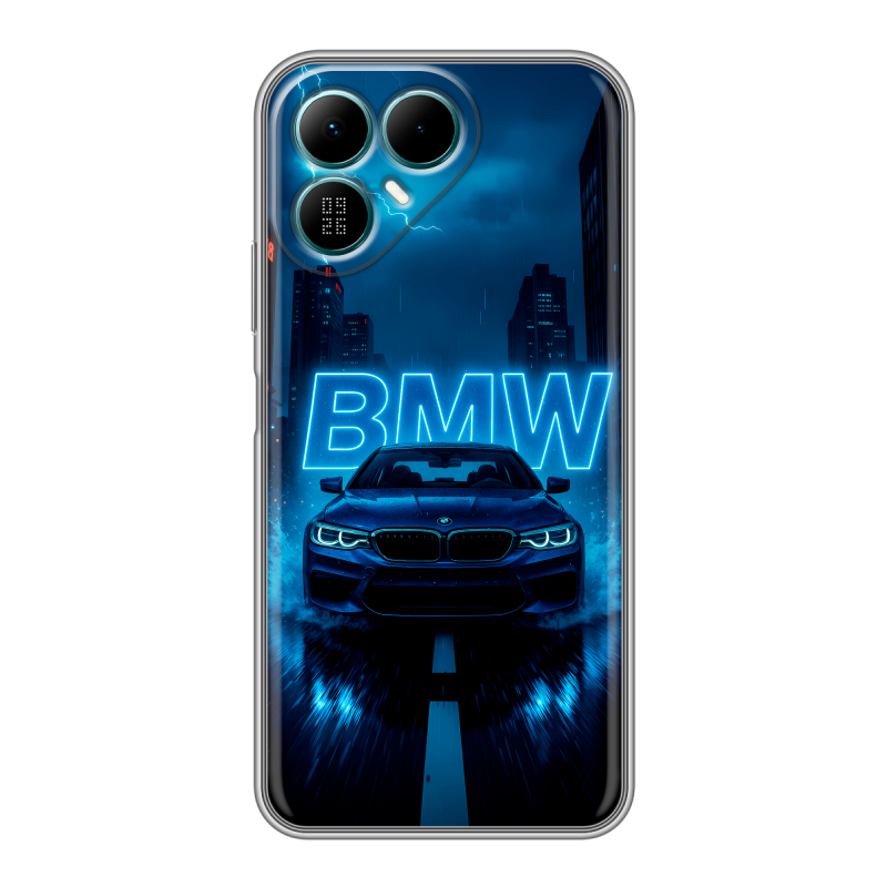 Силиконовый чехол на Tecno Pova 8 с принтом BMW БМВ Силиконовый чехол на Tecno Pova 8 с принтом BMW БМВ