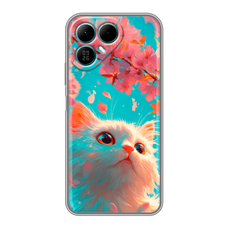 Силиконовый чехол на Tecno Pova 8 с принтом Красивый кот Силиконовый чехол на Tecno Pova 8 с принтом Красивый кот