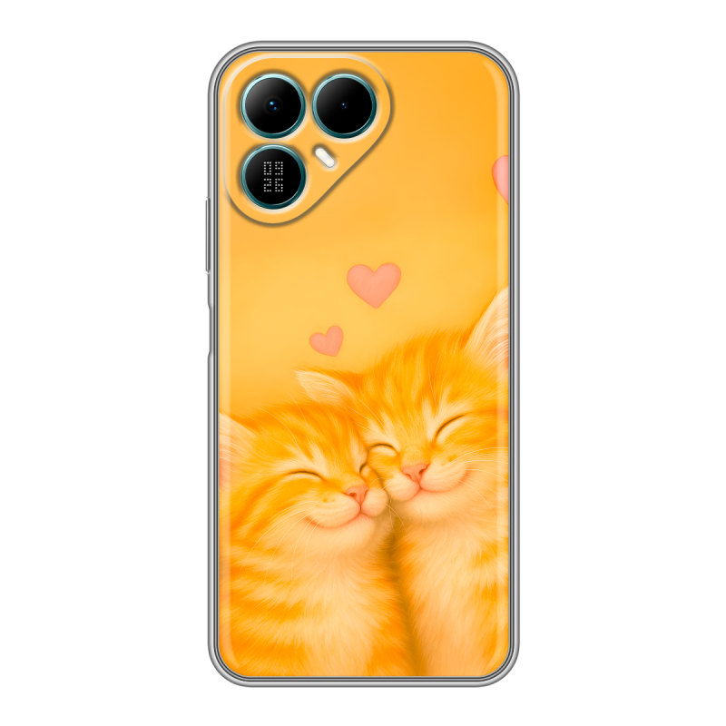 Силиконовый чехол на Tecno Pova 8 с принтом Милые котята Силиконовый чехол на Tecno Pova 8 с принтом Милые котята
