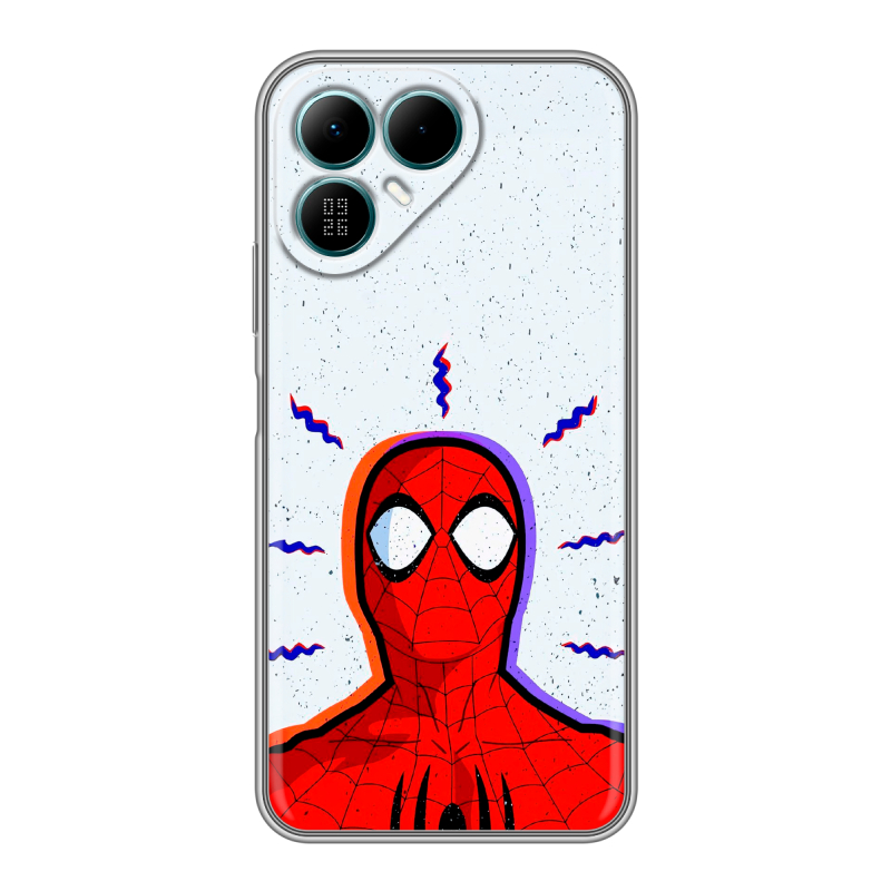 Силиконовый чехол на Tecno Pova 8 с принтом Spiderman Человек паук Силиконовый чехол на Tecno Pova 8 с принтом Spiderman Человек паук