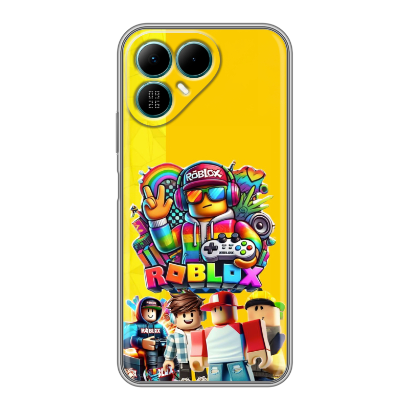 Силиконовый чехол на Tecno Pova 8 с принтом Roblox Роблокс Силиконовый чехол на Tecno Pova 8 с принтом Roblox Роблокс
