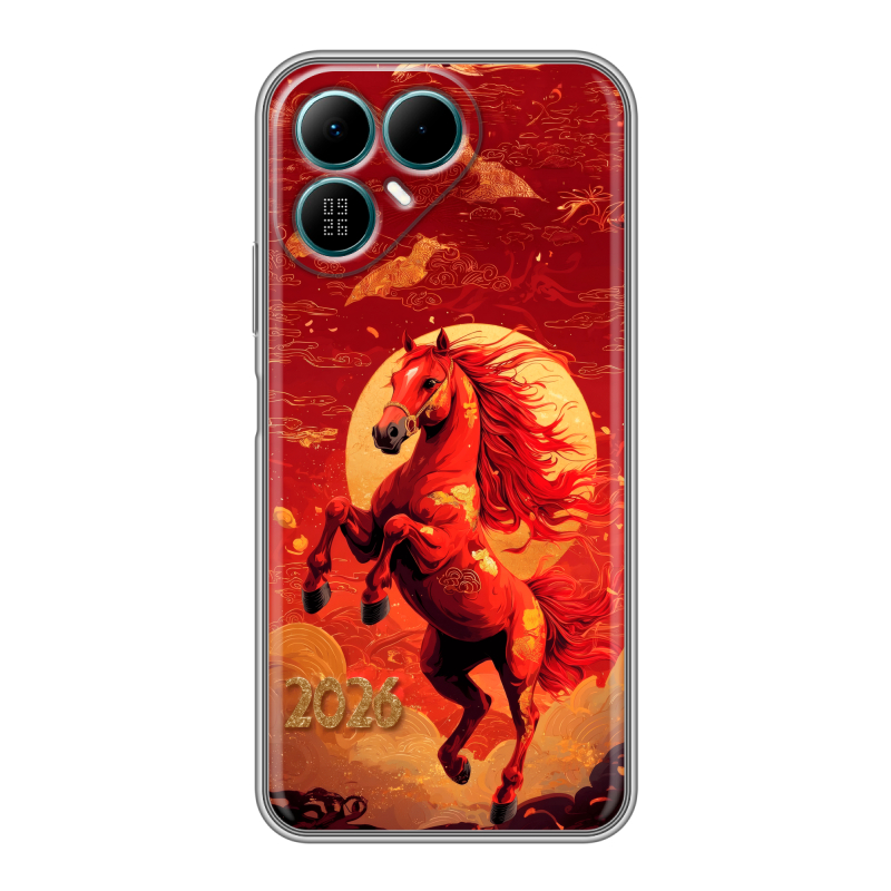 Силиконовый чехол на Tecno Pova 8 с принтом Новый год Силиконовый чехол на Tecno Pova 8 с принтом Новый год