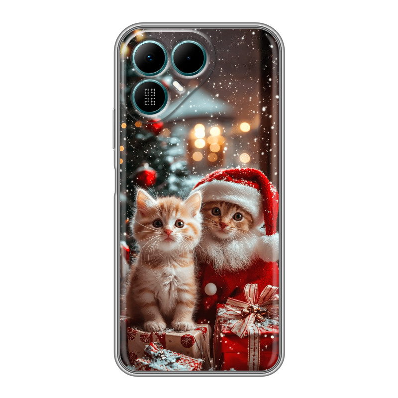 Силиконовый чехол на Tecno Pova 8 с принтом Новый год Силиконовый чехол на Tecno Pova 8 с принтом Новый год