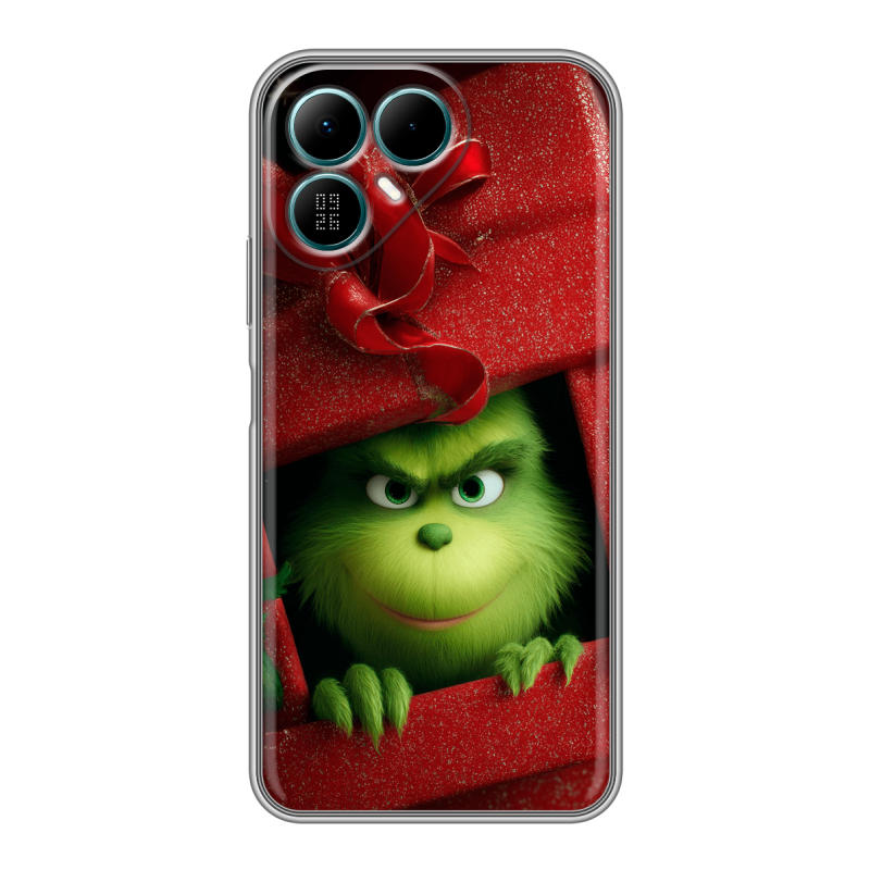 Силиконовый чехол на Tecno Pova 8 с принтом Новый год Силиконовый чехол на Tecno Pova 8 с принтом Новый год