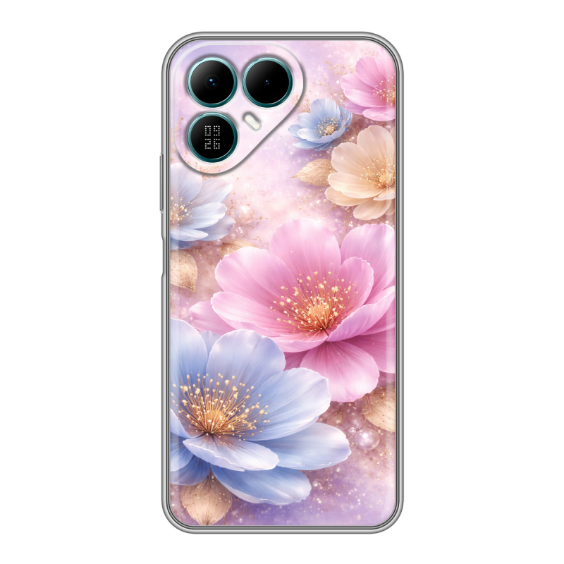 Силиконовый чехол на Tecno Pova 8 с принтом женский Силиконовый чехол на Tecno Pova 8 с принтом женский