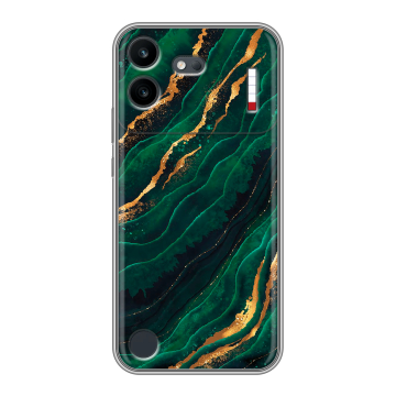 Силиконовый чехол на Nothing Phone (4b) с принтом Мрамор зеленое золото Силиконовый чехол на Nothing Phone (4b) с принтом Мрамор зеленое золото