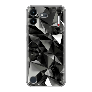 Силиконовый чехол на Nothing Phone (4b) с принтом Черные кристаллы