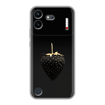 Силиконовый чехол на Nothing Phone (4b) с принтом Черная клубника