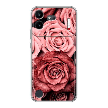 Силиконовый чехол на Nothing Phone (4b) с принтом Цветы розы