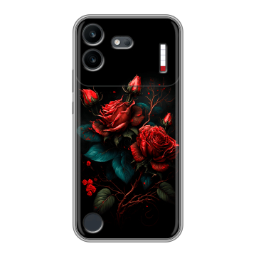 Силиконовый чехол на Nothing Phone (4b) с принтом Розы красные