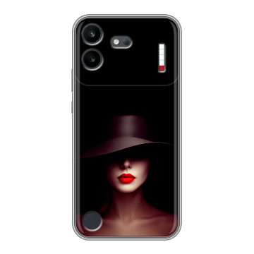 Силиконовый чехол на Nothing Phone (4b) с принтом Девушка в шляпе