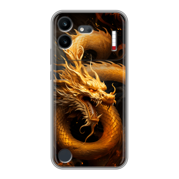 Силиконовый чехол на Nothing Phone (4b) с принтом Золотой дракон Силиконовый чехол на Nothing Phone (4b) с принтом Золотой дракон