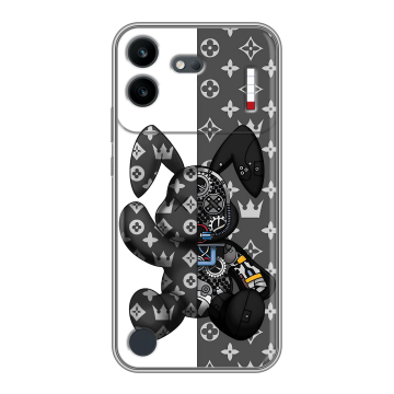 Силиконовый чехол на Nothing Phone (4b) с принтом Луи робот