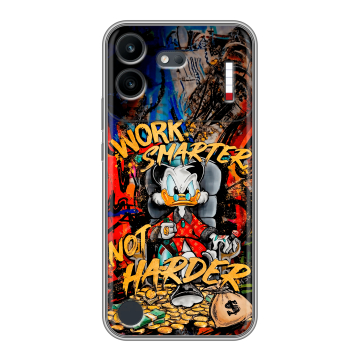 Силиконовый чехол на Nothing Phone (4b) с принтом Дональд Дак Деньги