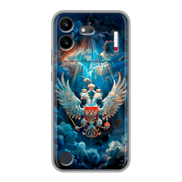 Силиконовый чехол на Nothing Phone (4b) с принтом Герб флаг России