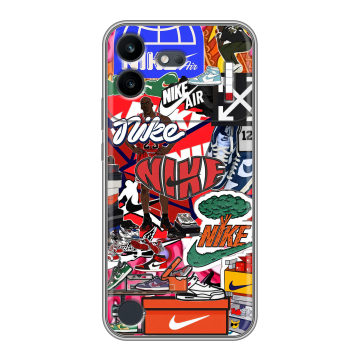 Силиконовый чехол на Nothing Phone (4b) с принтом Найк Nike яркий