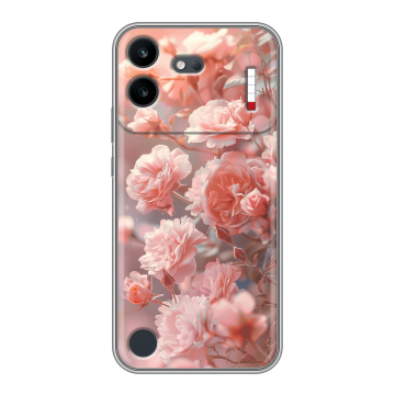 Силиконовый чехол на Nothing Phone (4b) с принтом Розовые розы