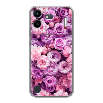 Силиконовый чехол на Nothing Phone (4b) с принтом лавандовые розы Силиконовый чехол на Nothing Phone (4b) с принтом лавандовые розы