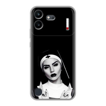 Силиконовый чехол на Nothing Phone (4b) с принтом монашка