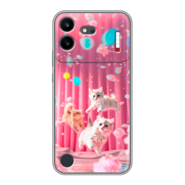 Силиконовый чехол на Nothing Phone (4b) с принтом милые котики Силиконовый чехол на Nothing Phone (4b) с принтом милые котики