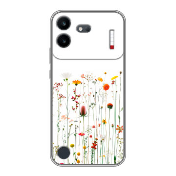 Силиконовый чехол на Nothing Phone (4b) с принтом цветы