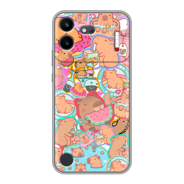 Силиконовый чехол на Nothing Phone (4b) с принтом капибары Силиконовый чехол на Nothing Phone (4b) с принтом капибары